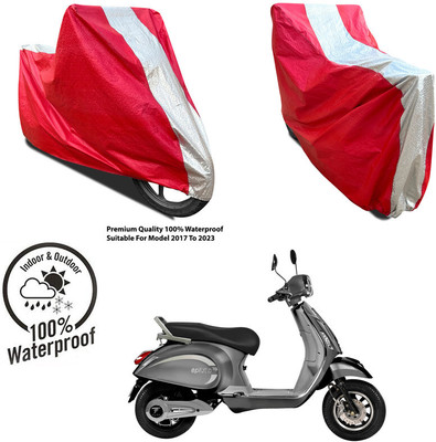 AUTOCAD Waterproof Two Wheeler Cover for TVS(Sport, Silver, Red)