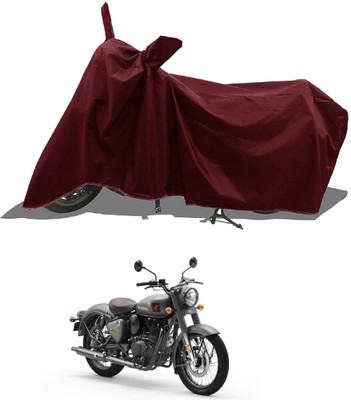 AESTRYD Two Wheeler Cover for Royal Enfield(Bullet 350 New, Maroon)