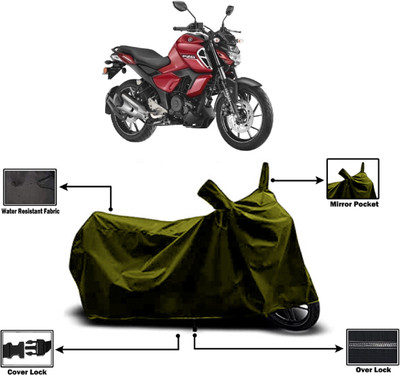 Amexride Two Wheeler Cover for Yamaha(FZ S FI New BS6, Green)