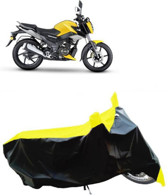 SK AUTO Waterproof Two Wheeler Cover for Universal For Bike(Black, Yellow)