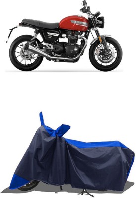 SUGASHRI Waterproof Two Wheeler Cover for Triumph(Speed Twin BS6, Blue, Blue)