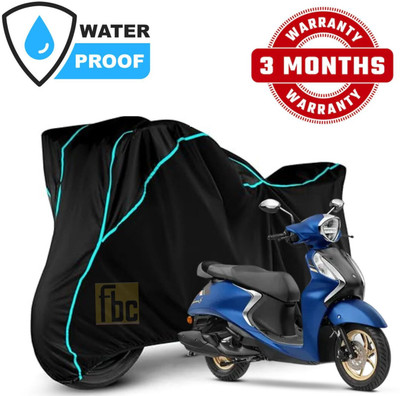 FBC Waterproof Two Wheeler Cover for Yamaha(Fascino, Black)