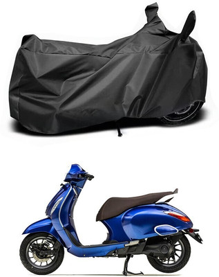 DeepShakshi AUTOMOTIVE Two Wheeler Cover for Bajaj(Chetak, Black)