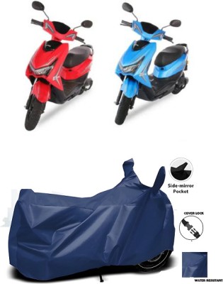 smwzxyu Waterproof Two Wheeler Cover for Ampere(REO, Blue)