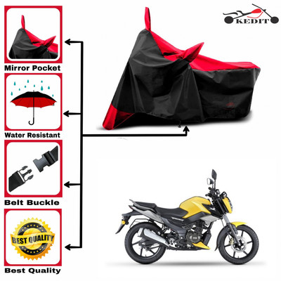 KEDIT Two Wheeler Cover for TVS(Raider, Red, Black)