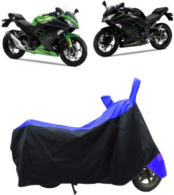 Coxtor Waterproof Two Wheeler Cover for Kawasaki(Ninja 300 BS6, Blue)