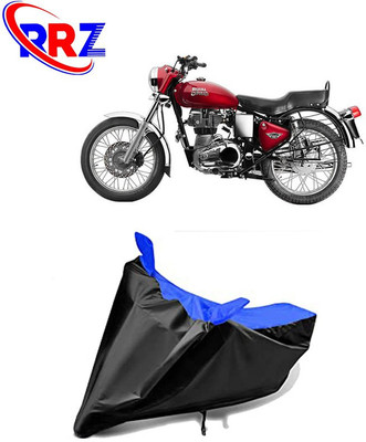 RRZ Waterproof Two Wheeler Cover for Royal Enfield(Bullet Electra Twinspark, Black, Blue)