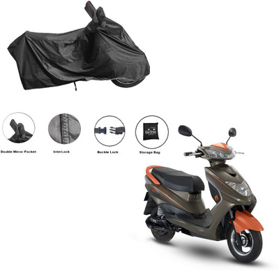 RiderShine Waterproof Two Wheeler Cover for Okinawa(Ridge Plus, Black)