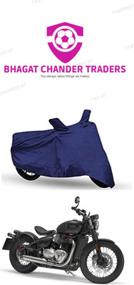 BAHGAT CHANDER TRADERS Waterproof Two Wheeler Cover for Triumph(Bonneville Bobber, Blue)