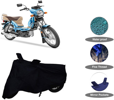 MBIX Two Wheeler Cover for TVS(XL 100, Black)