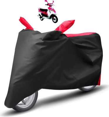 Caronix Two Wheeler Cover for TVS(Scooty Pep Plus, Red)