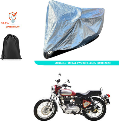 CODOKI Waterproof Two Wheeler Cover for Royal Enfield(Electra 5S, Silver)