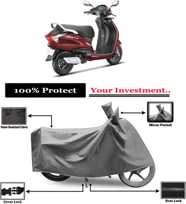 Amexride Two Wheeler Cover for Hero(Duet 125CC, Grey)