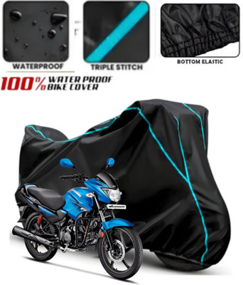 pocket bazar Waterproof Two Wheeler Cover for Hero(Glamour, Black)