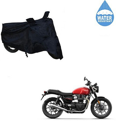 MMSSTAR Waterproof Two Wheeler Cover for Triumph(Twin spark, Black)