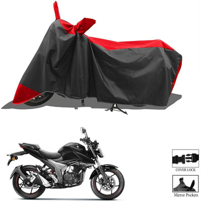 Mdstar Waterproof Two Wheeler Cover for Suzuki(Gixxer, Red)