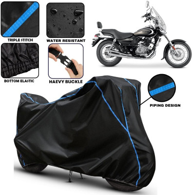 BOTAUTO Waterproof Two Wheeler Cover for Bajaj(Avenger 220 Street, Black)