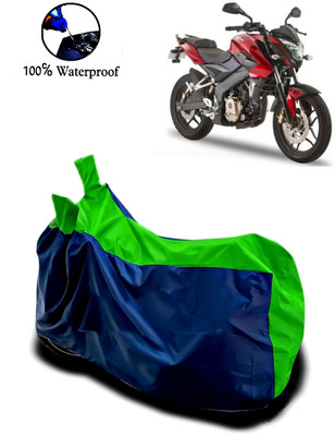 Autofly Waterproof Two Wheeler Cover for Bajaj(Pulsar 180NS, Blue, Green)