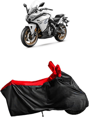 Autofly Waterproof Two Wheeler Cover for CFMoto(650GT, Red, Black)