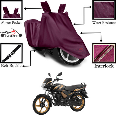 KEDIT Two Wheeler Cover for TVS(Star City Plus, Maroon)
