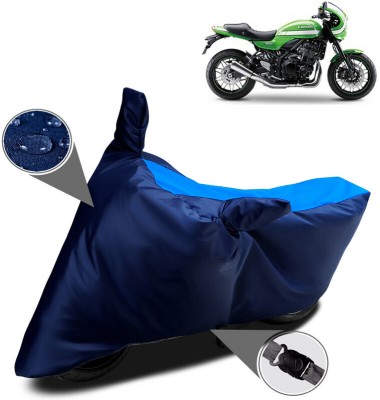 MMSSTAR Waterproof Two Wheeler Cover for Kawasaki(Z900 RS Cafe Racer, Blue)