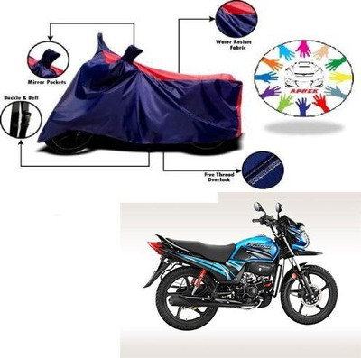 DeepShakshi AUTOMOTIVE Waterproof Two Wheeler Cover for Honda(Passion Pro TR, Blue, Red)