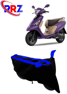 Mdstar Waterproof Two Wheeler Cover for TVS(Scooty Zest 110, Black, Blue)
