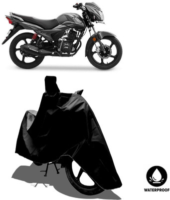 Amexride Waterproof Two Wheeler Cover for TVS(Victor BS6, Black)