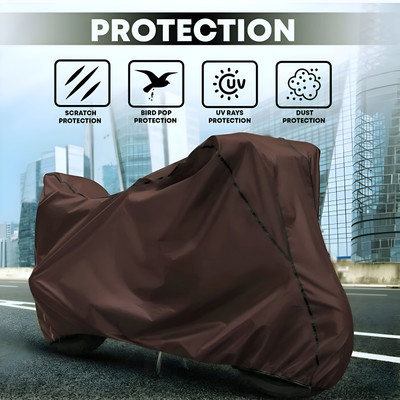 OliverX Waterproof Two Wheeler Cover for TVS(Apache RTR 160, Brown, Black)