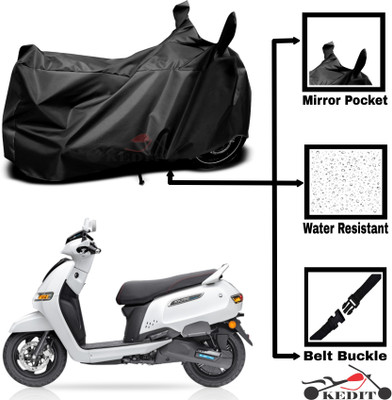 KEDIT Two Wheeler Cover for Universal For Bike(iQube Electric, Black)