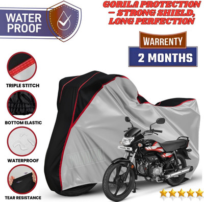 POLYMAXX Waterproof Two Wheeler Cover for Hero(HF Deluxe, Silver)