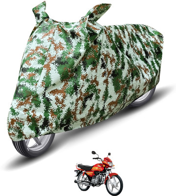 Auto Hub Waterproof Two Wheeler Cover for Hero(CD deluxe, Green)