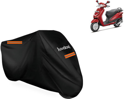 Juvdoxj Waterproof Two Wheeler Cover for Hero(Duet LX 110CC, Black)
