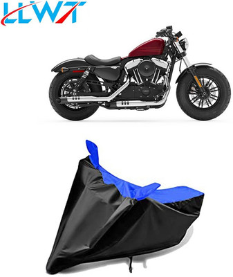 KPIND Waterproof Two Wheeler Cover for Harley Davidson(Forty Eight, Black, Blue)