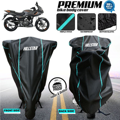 OliverX Waterproof Two Wheeler Cover for Bajaj(Pulsar 180F BS6, Black)