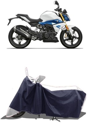 SUGASHRI Waterproof Two Wheeler Cover for BMW(G 310 R, White, Blue)