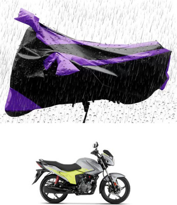 RONISH Waterproof Two Wheeler Cover for Hero(MotoCorp Glamour, Purple, Black)