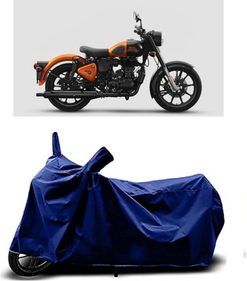 VESMEI Two Wheeler Cover for Royal Enfield(Bullet 350, Blue)