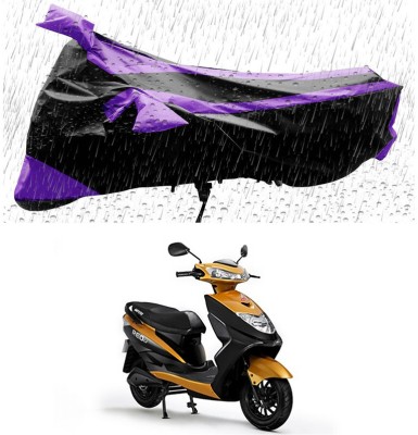 AutoTiger Two Wheeler Cover for Ampere(REO BS6, Black, Purple)