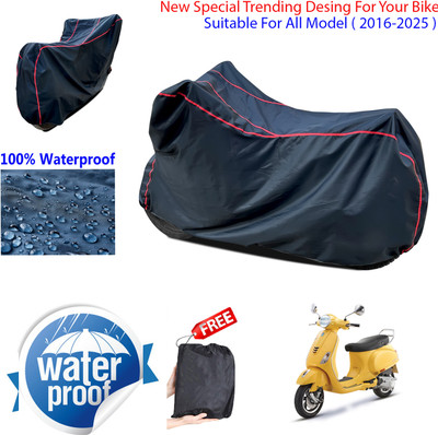 AUTOCAD Waterproof Two Wheeler Cover for Vespa(VXL 150 BS6, Black)