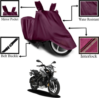 DeepShakshi AUTOMOTIVE Two Wheeler Cover for Bajaj(Pulsar NS200, Maroon)
