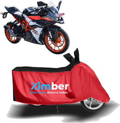 AutoRash Two Wheeler Cover for KTM(RC 390, Red, Black)