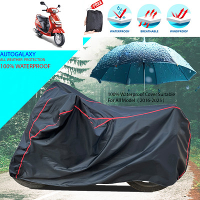 AutoGalaxy Waterproof Two Wheeler Cover for Mahindra(Duro DZ, Black)
