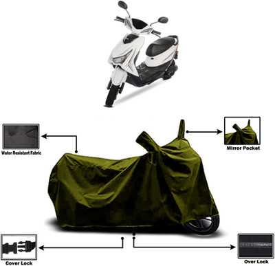 Amexride Two Wheeler Cover for Ampere(Reo Elite BS6, Green)