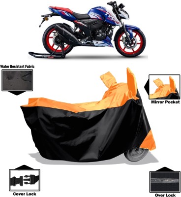 Amexride Two Wheeler Cover for TVS(Apache RTR 165 RP, Orange)