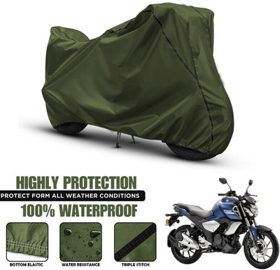 OliverX Waterproof Two Wheeler Cover for Yamaha(FZ, Green, Black)