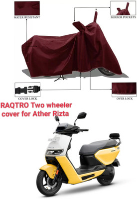 Mdstar Waterproof Two Wheeler Cover for Ather(Electric Scooter, Black)