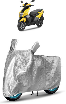 J S R Waterproof Two Wheeler Cover for TVS(Ntorq 125, Silver)