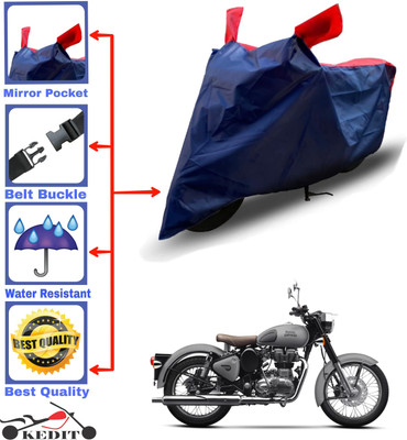 KEDIT Two Wheeler Cover for Royal Enfield(Standard 350, Red, Blue)