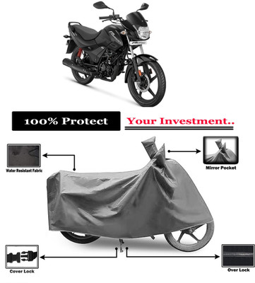 Amexride Two Wheeler Cover for Hero(Passion Pro, Grey)